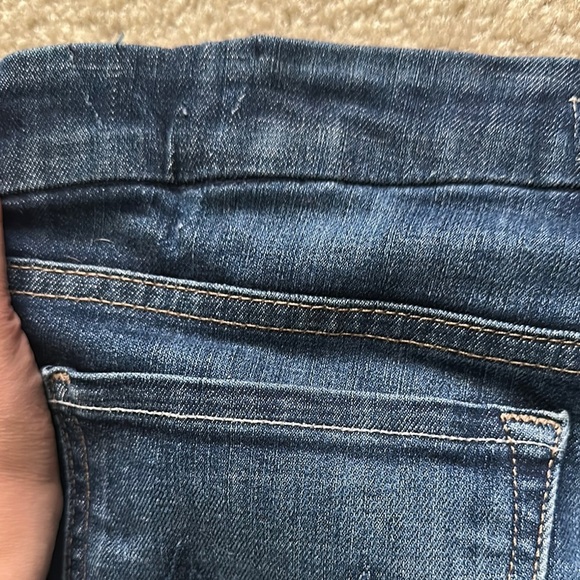 MOTHER Looker High Waisted Distressed Skinny Leg Denim Dark Wash Women’s 26 - Picture 11 of 13